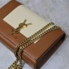 YSL KATE small canvas and plant-tanned leather handbag
