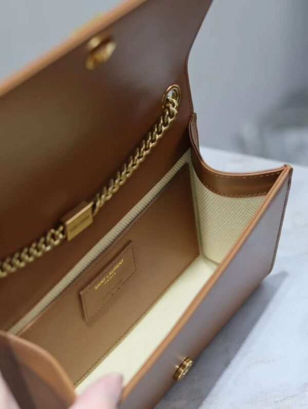 YSL KATE small canvas and plant-tanned leather handbag