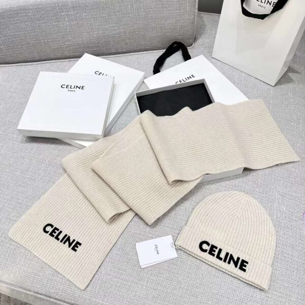 CELINE Cashmere Scarf& BEANIE