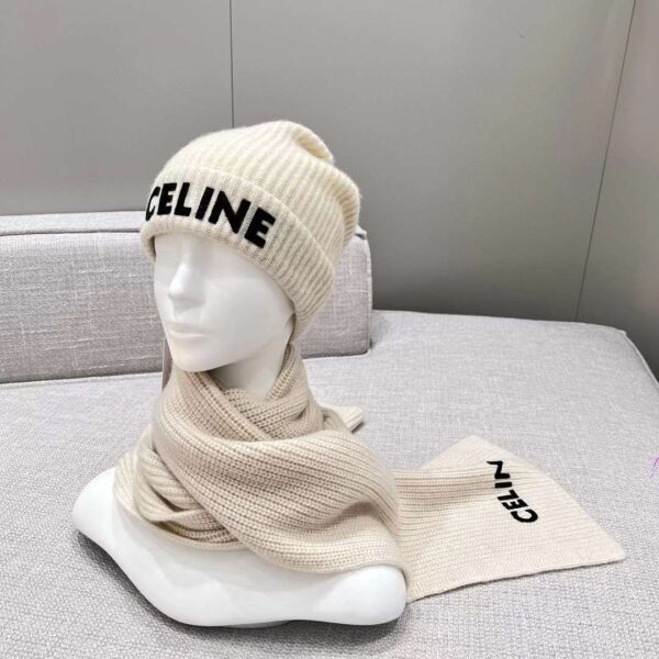 CELINE Cashmere Scarf& BEANIE